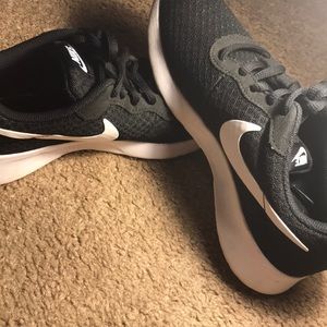 Nike black and white shoes